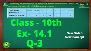 Ex 141 Q3 Class10  Statistics  Class10 Math  Class10 Ex 141 Q3  Green Board Classes [upl. by Kippie359]