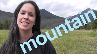 How to Say MOUNTAIN and SENTENCE  American English [upl. by Eenej735]