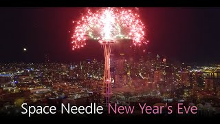 SPACE NEEDLE Fireworks NYE  Drone Video [upl. by Wyck27]