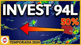 Invest 94L podría desarrollarse en la tormenta tropical Nadine El Caribe debe vigilar su progreso [upl. by Naej]