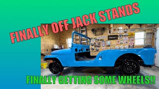 The stretched cj5 is finally getting off jack stands [upl. by Kokoruda]