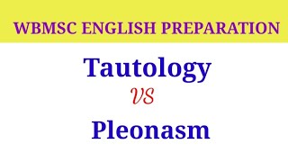 Tautology VS Pleonasm । WB SLST ENGLISH slstenglish [upl. by Nolat]