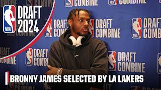 The Los Angeles Lakers select Bronny James with the No 55 pick in the 2024 NBA Draft  NBA on ESPN [upl. by Hillman]