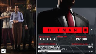 HITMAN 3 THE BASKERVILLE BARNEY SILENT ASSASSIN ESCALATION 3 LEVEL IN 1 [upl. by Hindorff]