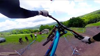 Downhill Mountain Bike POV Course Preview at Windham 2014 [upl. by Aicenaj]