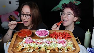 FLAUTAS MUKBANG  MEXICAN FOOD [upl. by Arreit815]