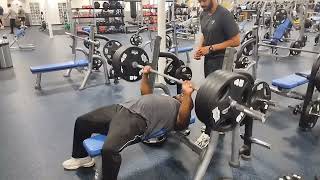 405 BENCH PRESS 8 REPS 100 RAW [upl. by Savior]