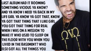 Drake x Come Thru Lyrics [upl. by Yrevi225]