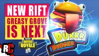 New Rift in Greasy Grove  Durrr Burger Disappearing  Fortnite New Map Changes for Seson 5 [upl. by Edualc721]