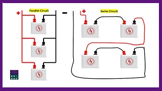 How To Wire Batteries In Series And Parallel Animation Connection Diagram Circuit [upl. by Nodnelg]