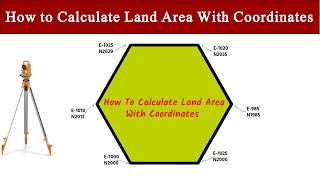 How to Calculate Area With coordinates Easting And Northing Land Area Calculate With Coordinates [upl. by Salvidor739]