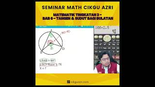 Matematik Tingkatan 3  Bab 6  Tangen amp Sudut bagi Bulatan [upl. by Eigram16]