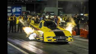 Nitro Funny Cars at night  flames dragracing dragster loud [upl. by Anikas]