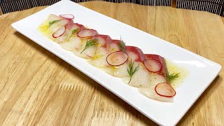 Hamachi Crudo with Yuzu Kosho Dressing [upl. by Yttisahc528]