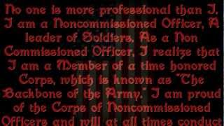 The NCO CREED [upl. by Sedgewick]