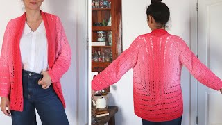 How To Crochet A Hexagon Cardigan For All Sizes [upl. by Odom43]