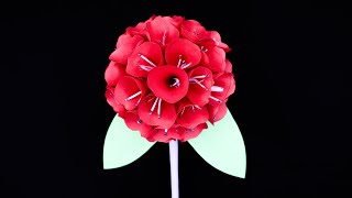 How to make Rhododendron flower with paper । Sabisa Art and Crafts [upl. by Aerdnak]