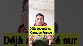 Réponse des universités sur Campus France Déjà accepté  Prend de lavance shorts [upl. by Giffer]