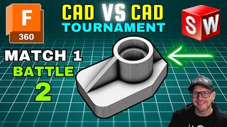 3D CAD esports  TOURNAMENT HIGHLIGHT  Match 1  GreatNate08 vs HemantaNP  Fusion360 vs SolidWorks [upl. by Kcirredal214]