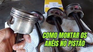 COMO INSTALAR O ANEL NOS PISTÕES EM UM MOTOR AP [upl. by Iahc362]