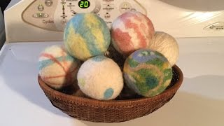 HOW TO MAKE DRYER BALLS  Step by step tutorial with variations [upl. by Edwina]