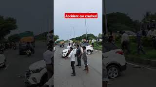 Accident Car crashed careful while driving accidentnews car viral trending public awareness [upl. by Auhsot]