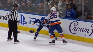 Oliver Wahlstrom Hits Auston Matthews Rasmus Sandin Responds [upl. by Immot]