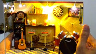 DIY MINIATURE DOLLHOUSE  MUSIC ROOM for BARBIE ROCKSTAR PRINCESS [upl. by Kokoruda]