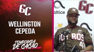 Conferencia de Prensa Wellington Cepeda  Estrellas vs Gigantes  29 De Octubre 2023 [upl. by Atiuqa]