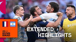 Ready for an Olympic quarterfinal  France v Argentina  HSBC SVNS Madrid Final  Highlights [upl. by Lieno]