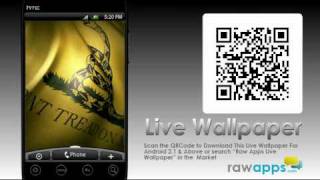 Gadsden Flag Live Wallpaper  Dont Tread on Me Tea Party [upl. by Annoyk]