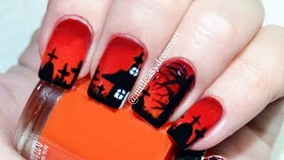 Halloween Nail Art Tutorial  DIY Halloween Nails [upl. by Aubree]