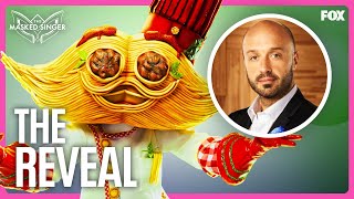 The Reveal Joe Bastianich is Spaghetti amp Meatballs Season 11  The Masked Singer [upl. by Nodnek]