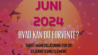 ☀️🐞 JUNI MÅNED 🐞☀️ Ild 🔥 Vand 🌊 Jord 🌱 Luft 🌬️ Tarot stjernetegn element læsning [upl. by Nylrats]