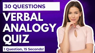 Analogy Quiz  30 Practice Set Questions with Answers  Verbal Reasoning reasoning [upl. by Elyse]