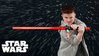 Star Wars  Bladebuilders Kylo Ren Deluxe Electronic Lightsaber [upl. by Yslek]