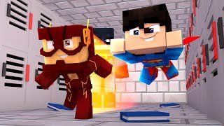 Minecraft BEBÊ FLASH  ESCOLINHA DE HEROIS Série nova Baby Flash [upl. by Aprilette]