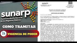 2024 COMO TRAMITAR VIGENCIA DE PODER [upl. by Lig]