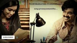 Pranayamanithu lyrical songBasheerinte premalekhnam [upl. by Ecyaj85]