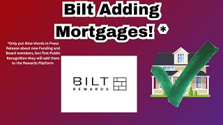 BILT adds New Directors and Funding  Makes Mortgages a known goal [upl. by Aivatnahs]