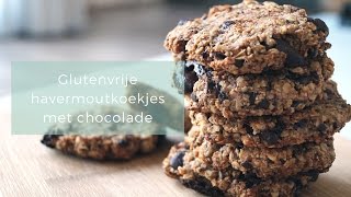 Recept glutenvrije havermoutkoekjes met chocolade  Focusonfoodies [upl. by Hafler21]