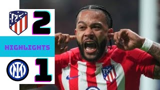 Atletico Madrid vs Inter 21 pen32 Highlights amp Goals UCL 2024 HD [upl. by Hickie]