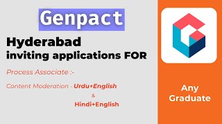 Genpact Hiring Content Moderation Roles [upl. by Grevera]