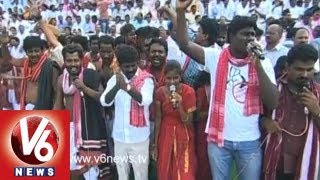 Mallepally Laxmaiah  Telangana songs At Sakala Janaberi Sabha  V6 News [upl. by Nomar]