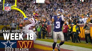 Dallas Cowboys vs Washington Commanders Game Highlights  NFL 2023 Week 18 [upl. by Saravat]