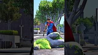 Superman🥺 की जेल 😱तोड़के HULK😑 भाग गाया😅 IN GTA V viral cartoon shortsfeed [upl. by Kessel132]