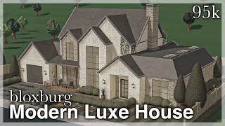 Bloxburg  Modern Luxe Family House Speedbuild exterior [upl. by Latta]