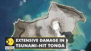 Death toll climbs to 2 following Tongas volcano eruption and tsunami  Latest English News  WION [upl. by Toolis]