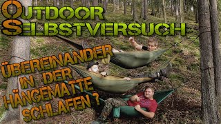 Hängematten übereinander aufbauen Outdoor  Selbstversuch Bushcraft Survival Petersilienhexe [upl. by Sophia533]