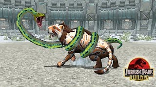 SMILODON VS TITANOBOA  GLACIER TOURNAMENT  JURASSIC PARK BUILDER [upl. by Llerahs326]